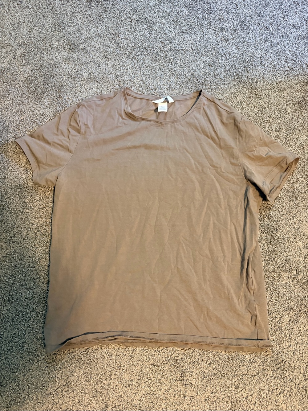 H&M Crew Neck T-Shirt in Taupe